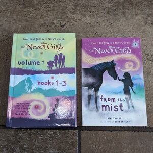 Disney The Never Girls Volume 1 Books #1-3 Hardcover and #4 Soft Cover